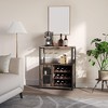 Coucheta 3-Tier Industrial Wine Bar Cabinet with Detachable Rack, Drawer, Glass and Mesh Door Storage Sideboard - 4 of 4