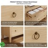 6 Drawer Dresser for Bedroom Dresser TV Stand w/ Large Drawers Natural Texture Curved Angle for Room - 3 of 4