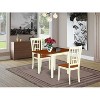 HomeStock 3-Pc Buttermilk and Cherry Finish Solid Wood Top Dining Table Set - 2 of 4