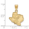 Black Bow Jewelry 14k Yellow Gold Texas Tech Red Raiders NCAA Medium Pendant - 2 of 3