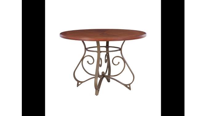 Carter Round Dining Table Metal/Cherry - Powell, 2 of 12, play video