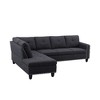 Faux Leather L-Shaped 2-Piece Sectional Sofa with Storage Ottoman & Cup Holders - 3 of 4
