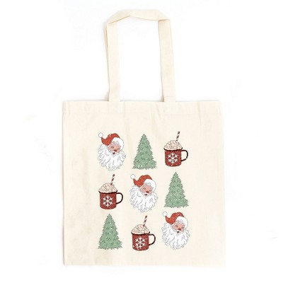 City Creek Prints Tree And Mug Collage Canvas Tote Bag - 15x16 - Natural