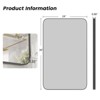 Rectangle Bathroom Mirrors, Black Metal Framed Vanity Mirrors, 48 x 30" Matte Large Hanging Mirror, Modern Decorative for Restroom, Farmhouse - 4 of 4