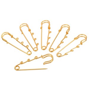 Unique Bargains Metal Decorative DIY Women's Clothing Dress 3 Holes Sewing Brooch Pins 20 Pcs - 1 of 4