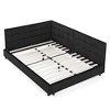 Lyngins Full Size Upholstered Tufted Daybed,Sofa Bed Frame with Velvet Backrest and Armrests,Full Size Bed for Bedroom,Living Room - 4 of 4