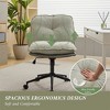 Oversize Seat Office Chair With Wheels, Backrest, Elegant Design Rolling Computer Chair, Ergonomic Design Adjustable Height Chair, Gray - 3 of 4