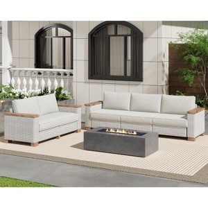 Outdoor Patio Furniture Set, Rattan Wicker Sofa Set - 1 of 4