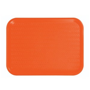 Winco Cafeteria Fast Food Tray, Plastic,  Orange, 12" x 16" - 1 of 1