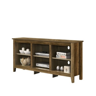 GlasFlength TV Stands and Consoles Entertainment Center with Open Shelves and Cable Management for Living Room, Brown, 15.5"*70"*23"