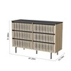 CAVINAS 4/6 Drawers Dresser for Bedroom,Modern Dresser with Slatted Drawer Design for Kids Room,Living Room,Entry and Hallway,Brown - 3 of 4