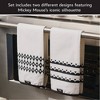 Disney Home Monochrome Set of 2 Kitchen Towels: Abstract Pattern, Contemporary Style, 100% Cotton, Tea Towel Set - 4 of 4