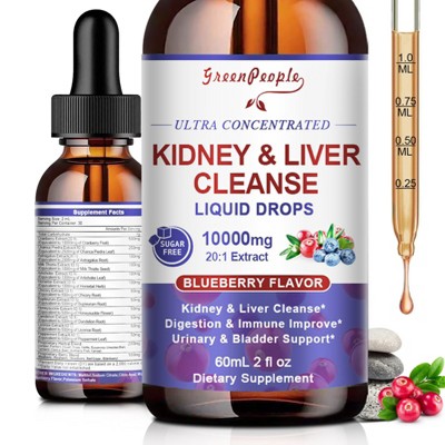 Greenpeople Kidney Cleanse Drops for Detox & Repair, 27-in-1 Herbal Supplement, 60ml