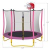 5.5FT Outdoor & Indoor Mini Toddler Trampoline with Enclosur - 3 of 4