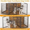 42.5" 2-in-1 Dog Crate Furniture - Double Door w/Adjustable Divider & Flip Top for Dogs Up to 27" - 4 of 4