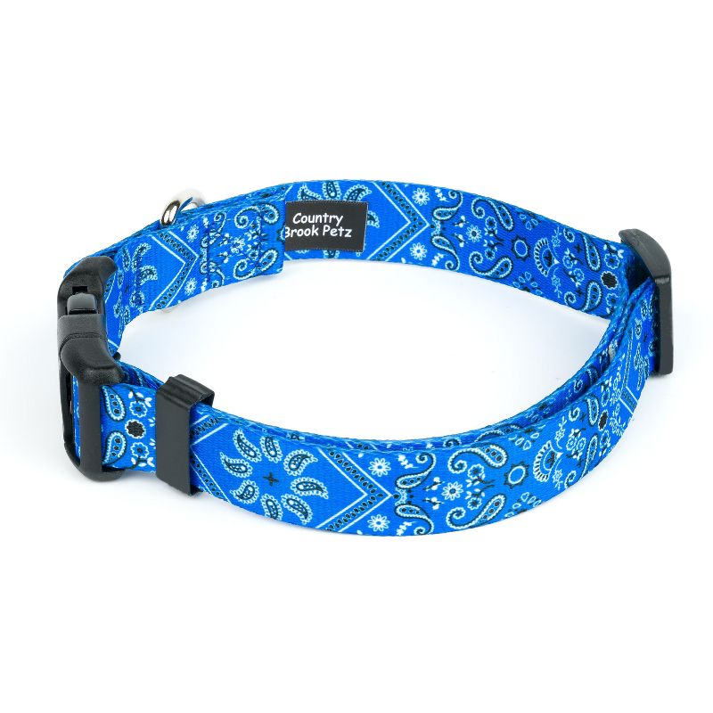 Country Brook Petz Deluxe Blue Bandana Dog Collar - Made in the U.S.A., 3 of 7