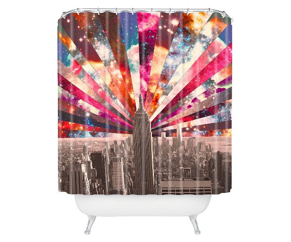 Superstar New York Shower Curtain Pink/Blue - Deny Designs&#174;