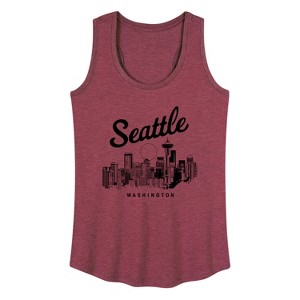 Women's - Instant Message - Seattle Washington Graphic Racerback Tank - 1 of 4