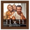 PosterPalooza | Square Simple Brown Picture Frame - UV Acrylic, Foam Board Backing, Hanging Hardware - 2 of 4