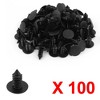 Unique Bargains Plastic Car Auto New Rivets Fastener Push Clips Black 100pcs 8mm Hole Dia - image 4 of 4