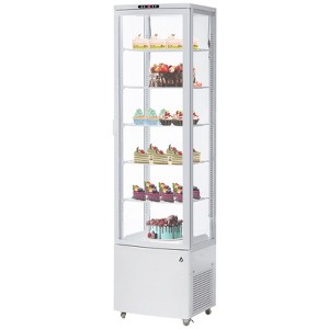 Beverage Cooler, Commercial Refrigerator - 278L Glass Door Merchandiser with LED Display, Adjustable Shelves, 4 Casters for Store/Bar/Office/Gym - 1 of 4