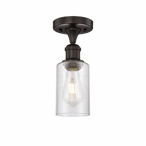 Clymer - 1 Light Semi-Flush Mount In Art Deco Style-9.63 Inches Tall and 3.88 Inches Wide - 1 of 1