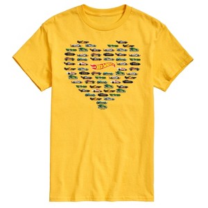 Men's - Hot Wheels - Valentine's Hot Wheels Heart Short Sleeve Graphic T-Shirt - 1 of 4