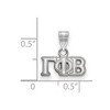 Black Bow Jewelry Sterling Silver Gamma Phi Beta Greek Life Small Pendant - 2 of 3