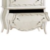 Edalene 37" Decorative Storage Drawers Pearl White - Acme Furniture: Clear Rosette Knobs, Floral Felt-Lined, Nickel Rose Hardware - image 4 of 4