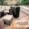 Nestl 30 gallon Wicker Outdoor Trash Can with Lid - Weather-Resistant Garbage Can - 4 of 4