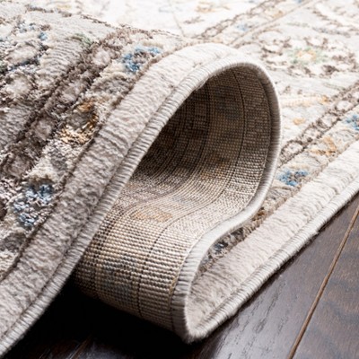 Gray Hand-Knotted Synthetic 8' x 10' Rectangular Rug