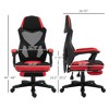 TopComfy Task and Office Chair Ergonomic Mesh Back Lumbar Support Footrest Adjustable Height Swivel Wheels for Home Gaming, Red, 30.3"*11.8"*24" - 4 of 4