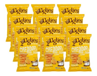 Uglies Cheddar & Sour Cream Kettle Cooked Potato Chips - Case of 12/6 oz