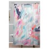 Watercolor Swirl Shower Curtain Blue - Deny Designs: Abstract Poplin Polyester, Machine Washable - 2 of 4