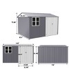 8X10FT Backyard Storage Shed with Galvanized Steel,Garden Tool Shed with Sloped Roof,Large Outdoor Bike Storage Shed with 6 Vents-Coolbibila - 4 of 4