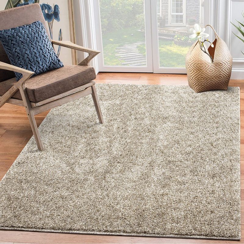 Modern Solid Area Rug Plush Fluffy Rug Thick Shag Rugs for Living Room Bedroom, 3 of 9