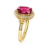 Ross-Simons 2.90 Carat Rhodolite Garnet Ring With .20 ct. t.w. White Topaz in 18kt Gold Over Sterling - 3 of 4