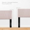 Modway Leila Performance Velvet Headboard – King/California King Size Tufted Upholstered Design in Pink, Glam Modern Bedroom Accent - 3 of 4