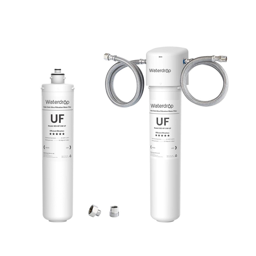 Waterdrop WD-15UAW-UF Under Sink Water Filtration System with 1 Extra Replacement Filter