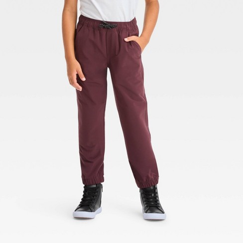 Boys' Stretch Quick Dry Jogger Pants - Cat & Jack™ Burgundy 14