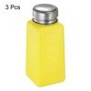 Unique Bargains Plastic Makeup Remover Nail Polish Push Down Alcohol Dispenser Bottles 3 Pcs 8.5oz Yellow - 3 of 4