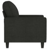 vidaXL Black Modern Sofa Chair with Metal Frame and Fabric Cover - Perfect for Lounging, Reading, or Watching TV - 3 of 4