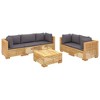 vidaXL Garden Lounge Set Dark Grey - 3 of 4