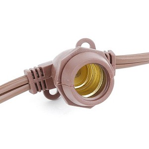 Novelty Lights Globe Outdoor String Lights with 80 In-Line Sockets Brown Wire 100 Feet - 1 of 4
