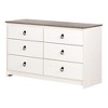 South Shore Twin Holland Headboard Gray Oak: Laminated Particle Board, Built-In Storage, 36" High - 2 of 4