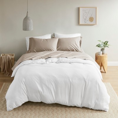 Stylish Solid Cotton Sheet Sets, All Season Bedding Set, Cozy Home Textile for Modern Bedroom Decor