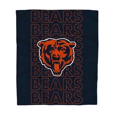 NFL Chicago Bears Echo Team Wordmark Plush Blanket