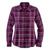 Collections Etc Classic Ladies Plaid Flannel Button-Down Shirt - 2 of 4