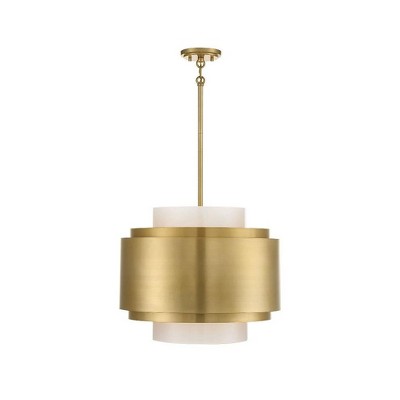 Savoy House Beacon 4 - Light Pendant in  Burnished Brass