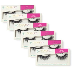 Flashly Beauty - FluffIt Faux Mink - False Eyelashes - Swagger - Black - 1 of 4